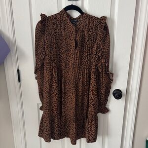 Brown Animal Print Dress